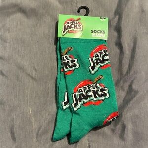Apple Jacks Green Casual Crew Socks